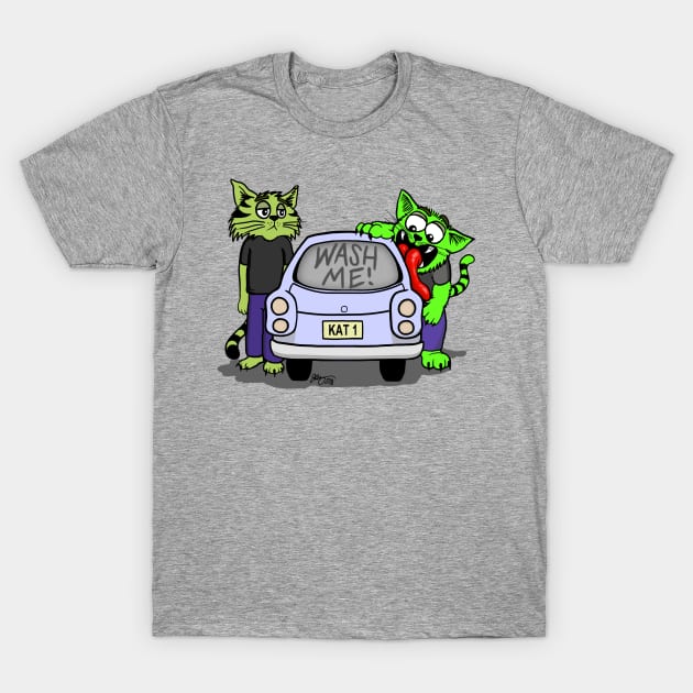 Wash Me Cats T-Shirt by fakelarry